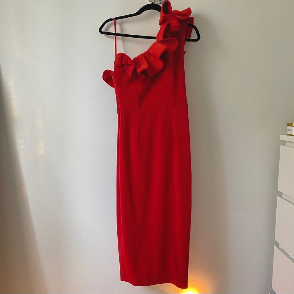 ATOIR One Shoulder Ruffle Dress
